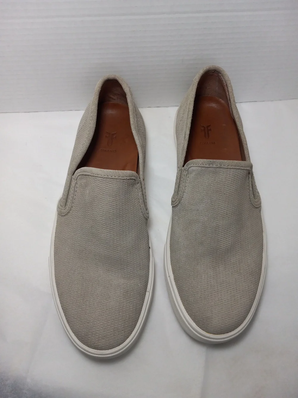 Frye Men's Slip-On Suede Loafers - Taupe Size 9